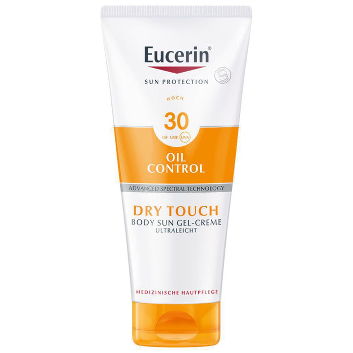 Eucerin Sun Gel-Cream Oil Control Body SPF 30 absorbs fast, is lightweight, non-greasy, and provides awesome skin protection. Plus, it's waterproof, sweat-resistant & offers an anti-sand effect - making it perfect for the beach & sports activities. 