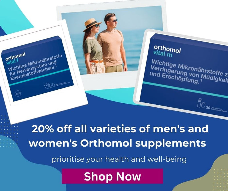 20% off all varieties of men's and women's Orthomol supplements - VicNic.com