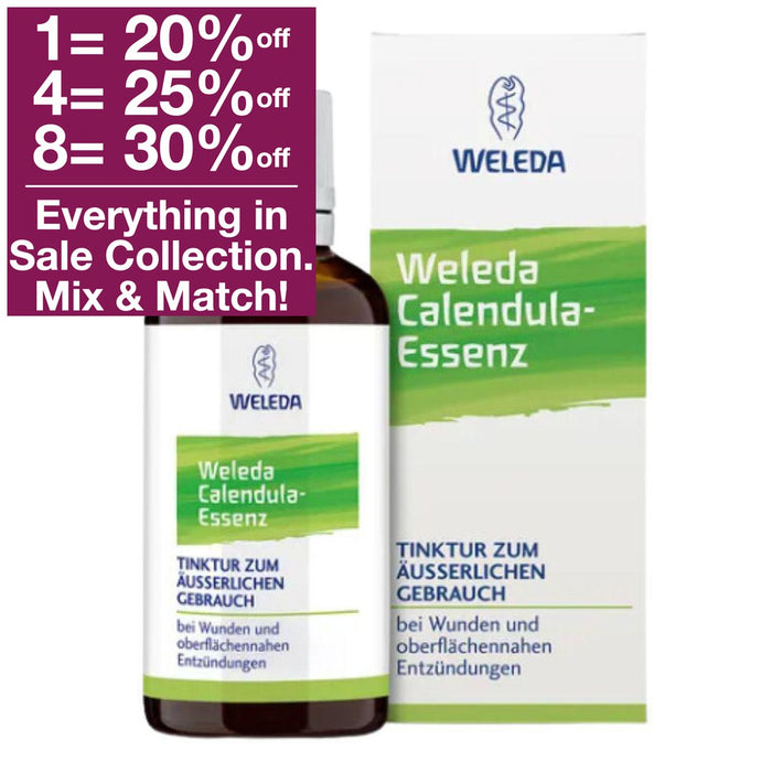 Product image of Weleda Calendula Essence, a 100 ml bottle of soothing and nourishing skincare with organic calendula extract