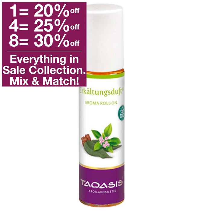 Taoasis Scent OIl for Cold & Flu gives a soothing scent when you catch a cold!  Roll-on with mild eucalyptus radiata and white thyme.  Simply roll it onto your temples, wrist or neck and the soothing scent aura will immediately unfold. VicNic.com
