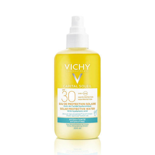 Vichy Capital Soleil Sunscreen Spray with Hyaluronic Acid Hydrating Solar Protective Water SPF 30 200 ml
