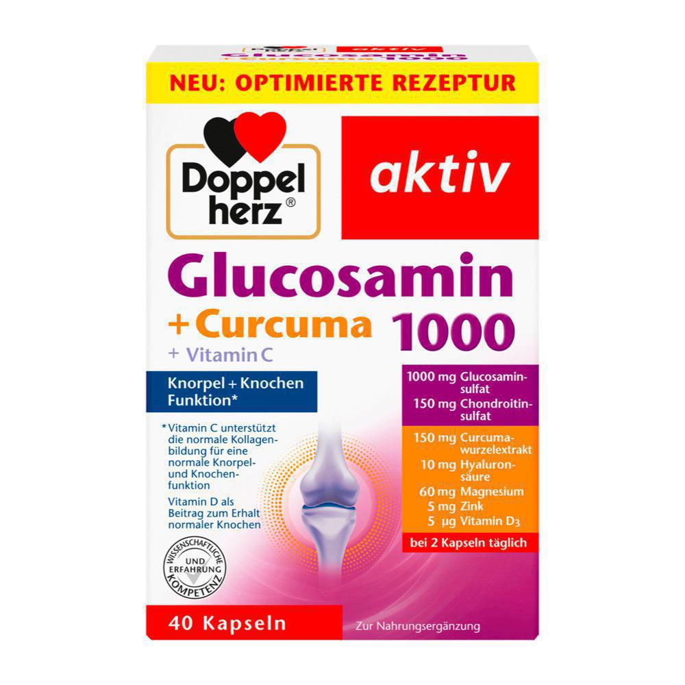 Doppelherz Glucosamine 1000 + Curcuma for Cartilage Support 40 pcs Doppelherz Glucosamine 1000 + Curcuma for Cartilage Support 40 pcs