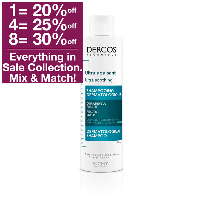 Vichy Dercos Ultra Sensitive Shampoo - Normal to Oily Hair 200 ml