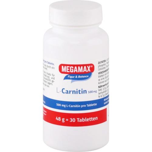 Megamax B.V. Megamax L-Carnitine 500 Mg Tablets 30 pcs