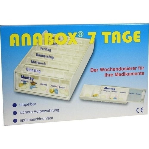 Anabox Seven Days Weekly Dispenser White 1 Pcs
