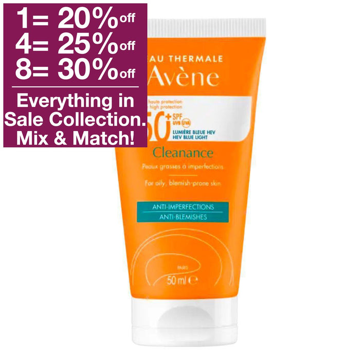 Avene Cleanance Sun Fluid SPF 50+ is a breakthrough sunscreen created by Pierre Fabre laboratories. Formulated with a HEV Blue Light Filter, it provides comprehensive coverage from UVA and UVB rays. It defends skin from damage including aging, hyperpigmentation, and blemishes ideal for those with sensitive, oily, and acne-prone skin.