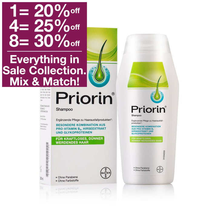 Packaging of Priorin hair growth shampoo