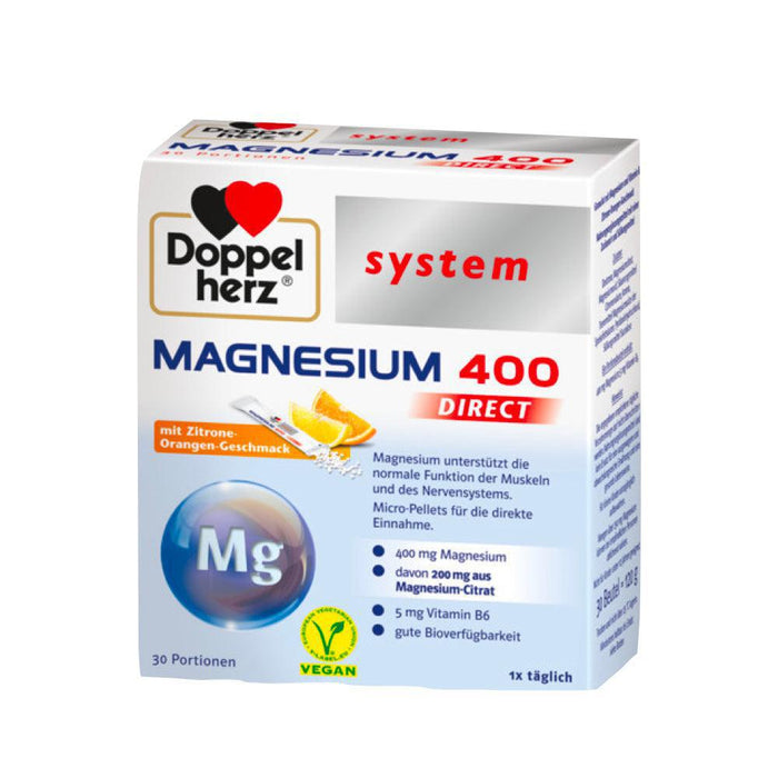 Doppelherz System Magnesium 400 Direct Granulate 30 sachets