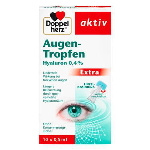 Doppelherz Eye Drops Hyaluron 0,4% Extra 10 x 0.5 ml