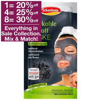 Schaebens Active Charcoal Peel Off Mask 2x8 ml