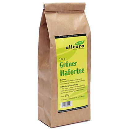 Allcura グリーンオーツティー 100g - 天然ハーブティー - VicNic.com