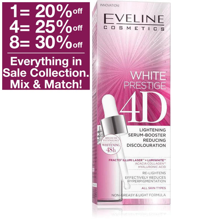 Eveline Cosmetics White Prestige 4D Lightening Serum-Booster Reducing Discolouration 18 ml