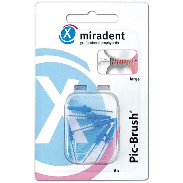 Miradent Pic-Brush Replacement Interdental Brushes - Blue Large 3.0 mm