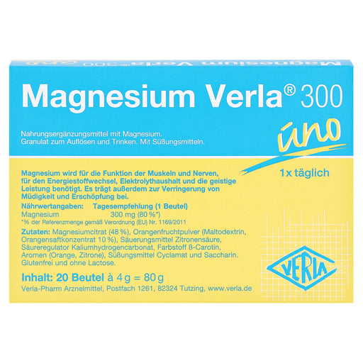 Verla Magnesium 300 Orange Granules Sachets 20 pcs