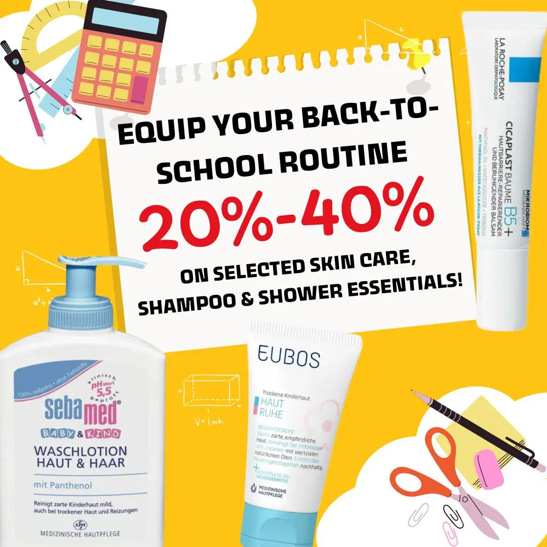 Back to School Offer 2024: baby & children skincare such as Eubos and SebaMed