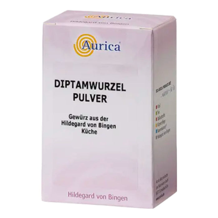 Aurica diptam root powder is a popular Hildegard spice used in vegetable dishes, soups and sauces. Today no longer used as a remedy, medieval folk medicine recommended preparations made from diptam, especially for digestion.