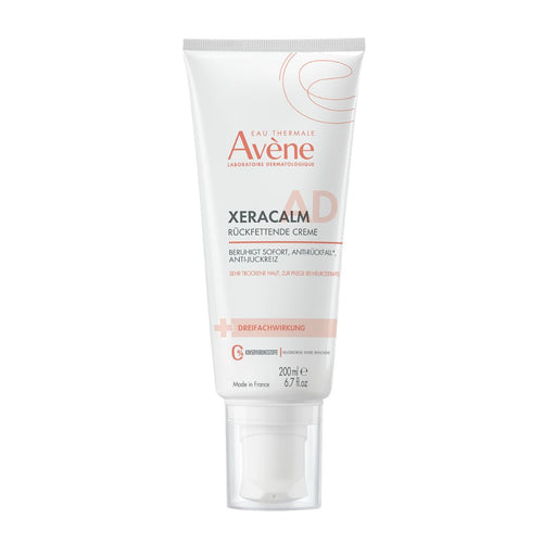 Avene Xeracalm AD cream tube on a white background