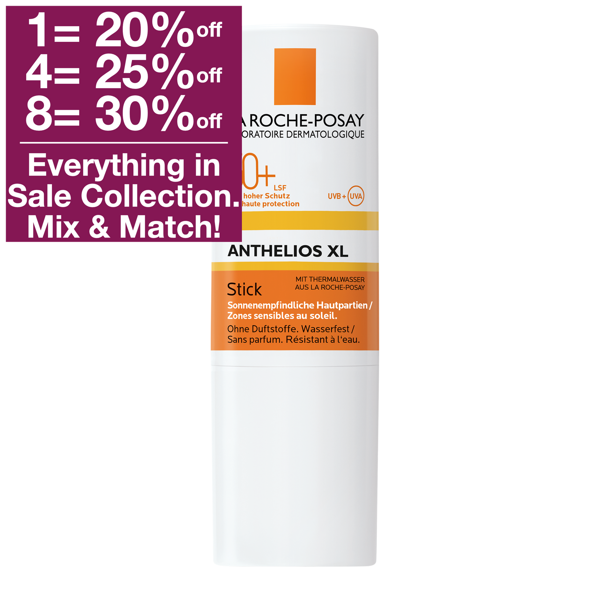 La Roche-Posay ANTHELIOS XL offers very high protection for areas that are sun-sensitive and/or over-exposure to the sun, especially convenient to protect the skin from areas that are over-exposed : eye area, nose, ears, scars, moles.