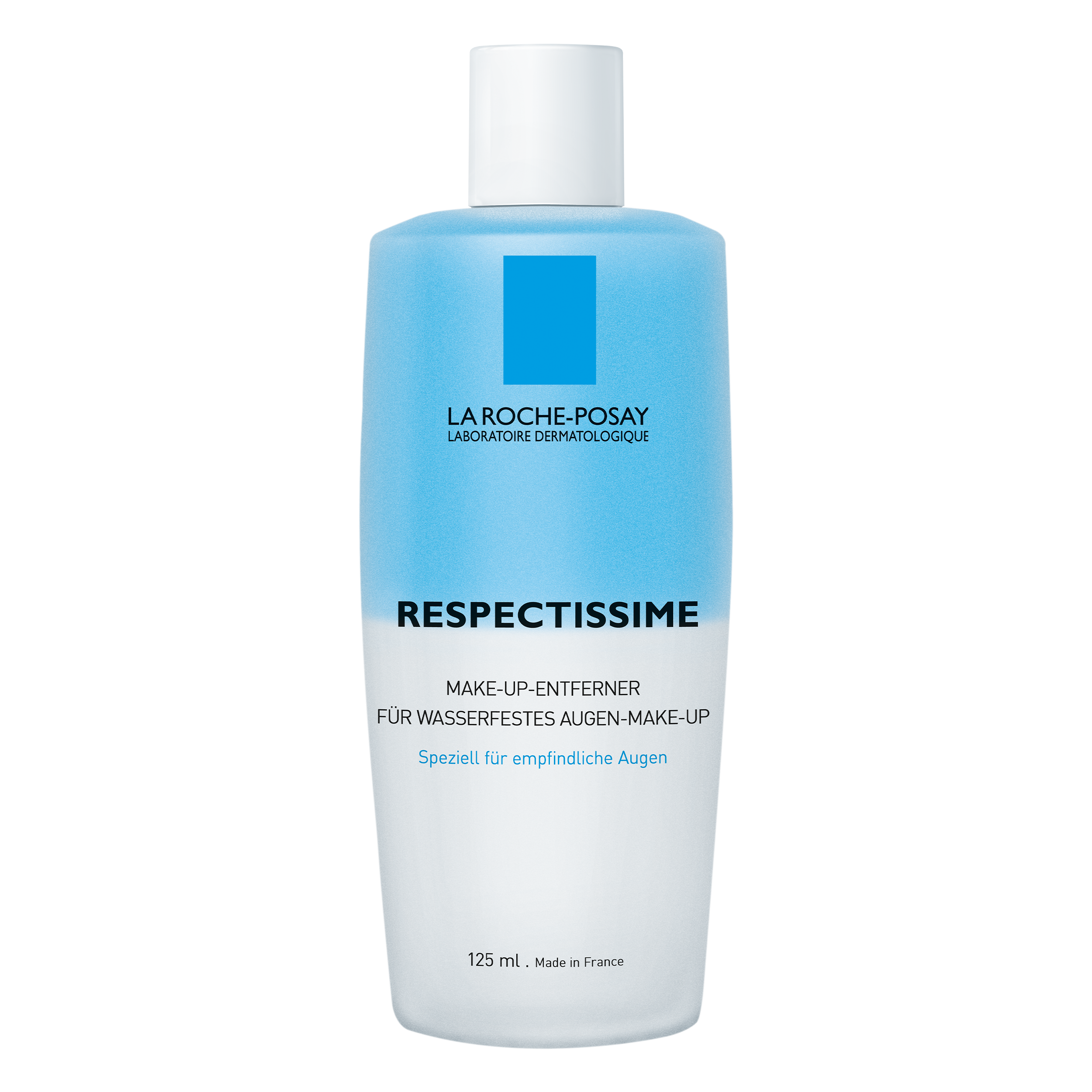 La Roche-Posay Respectissime Eye Make-Up Remover is a bi-phase, gentle and paraben-free eye make-up remover, also for waterproof eye make up.