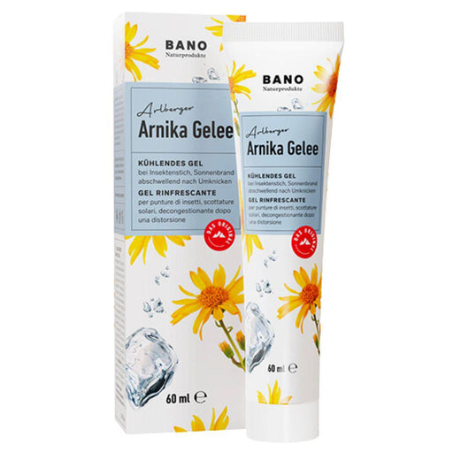 Arlberger Arnica Jelly is a 60 ml cooling gel with arnica extract that helps soothe skin irritations, sunburn, sprains, and insect bites. It provides moisture while reducing inflammation and itching. Suitable for those seeking a natural remedy for their skin care needs. 