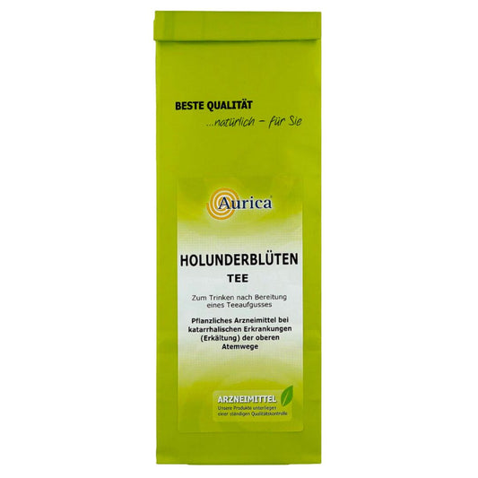 Aurica elderflower tea made from the dried flowers of the black elderberry is an effective remedy for colds and flu infections. It has an expectorant and slightly sweat-inducing effect and relieves cold symptoms such as coughing. Its calming effect also makes Aurica elderflower tea a gentle helper for insomnia. VicNic.com