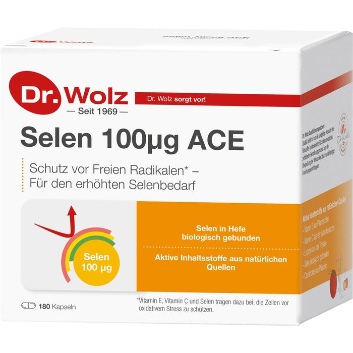 Dr. Wolz Selenium 100 ACE Cell Protection Capsules 180 cap
