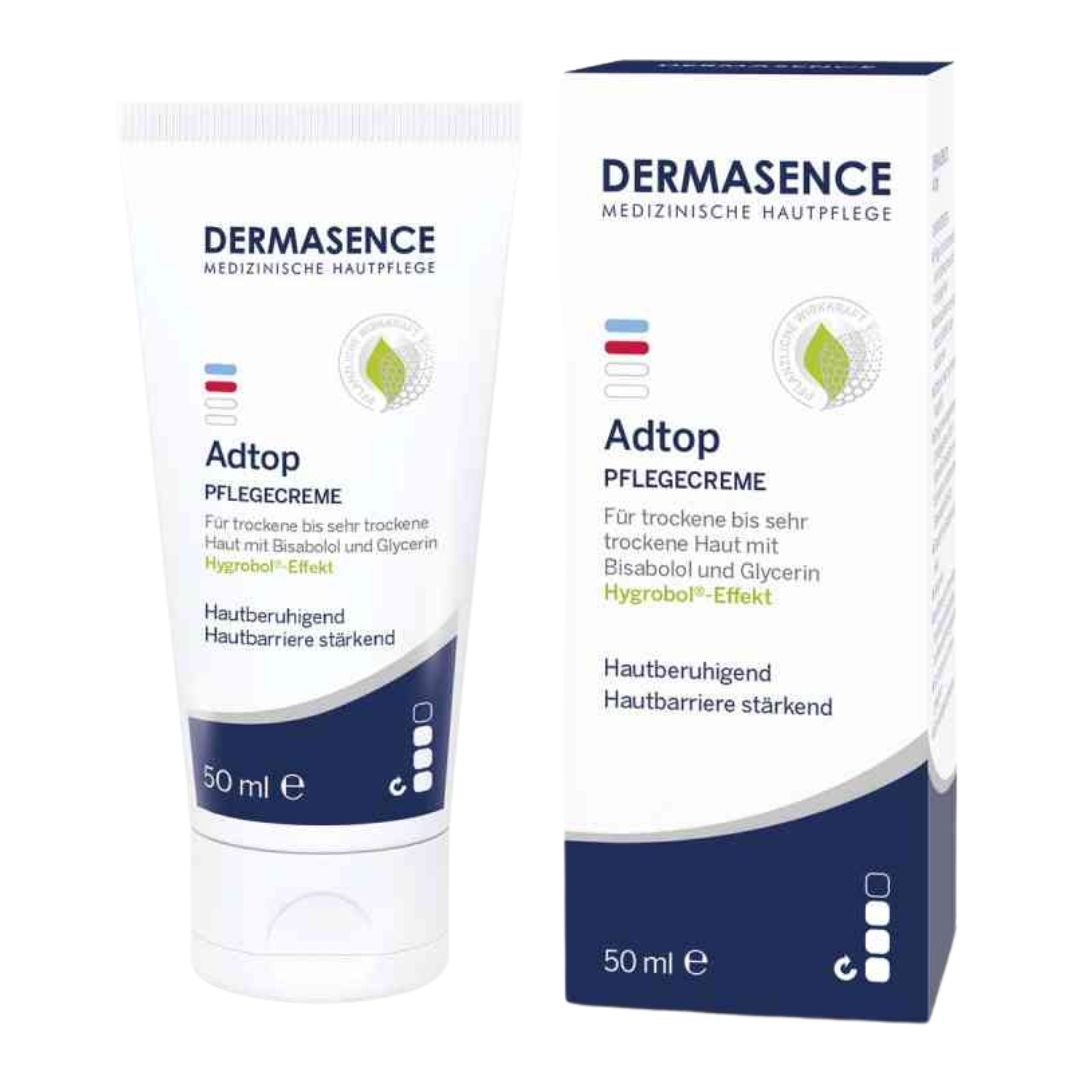 Dermasence Adtop skincare cream packaging on a white background