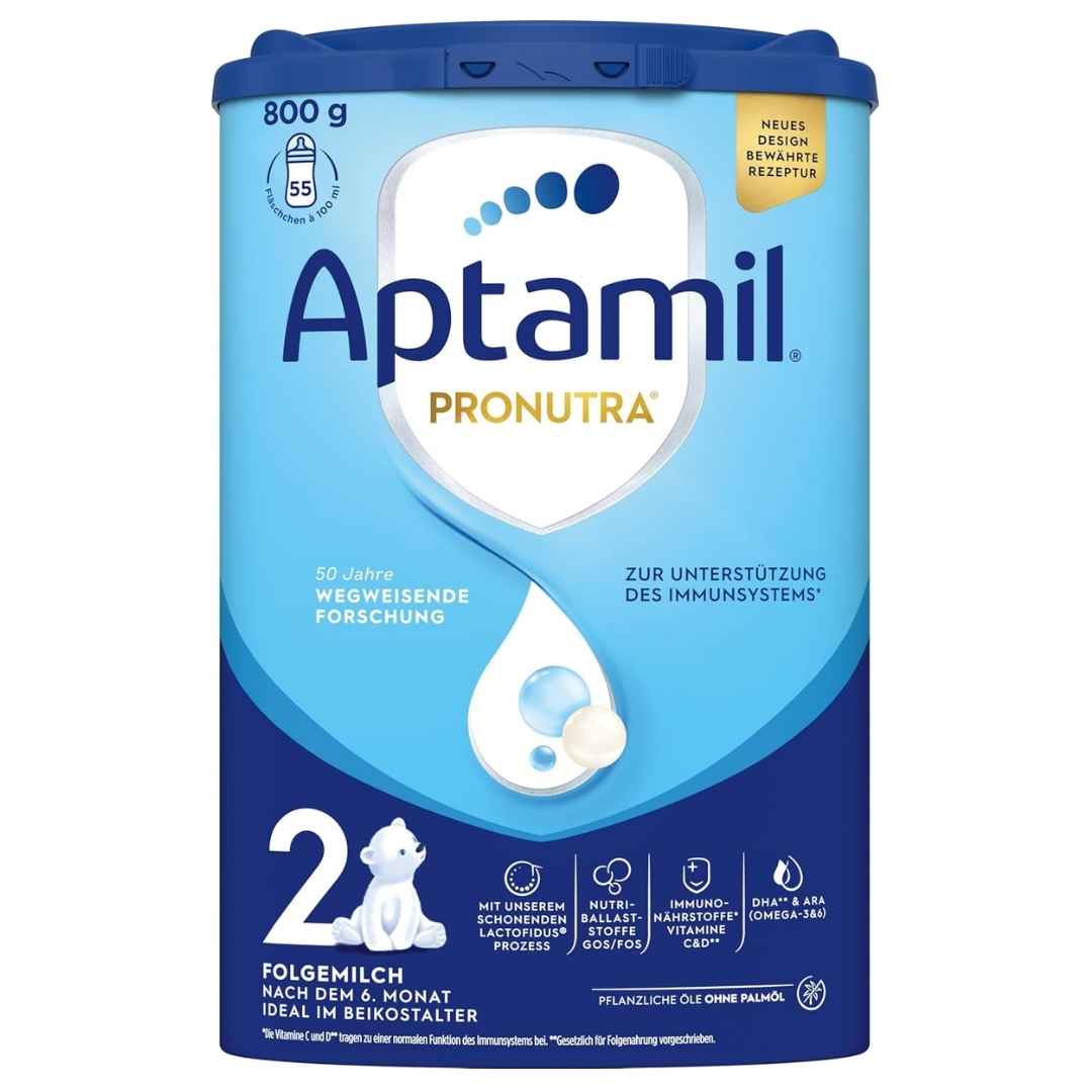 Aptamil Pronutra 2 baby formula packaging on a white background