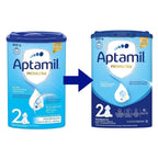 Two containers of Aptamil Pronutra milk powder with aold and new design