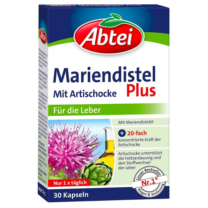 Abtei Milk Thistle Plus is a dietary supplement with milk thistle oil, artichoke extract and vitamin E. It combines high quality milk thistle oil with artichoke leaf extract to support liver function VicNic.com