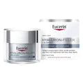 Eucerin Hyaluron-Filler anti-age night cream jar and its packaging box on a clean white background.
