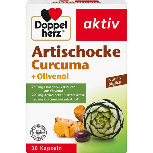 Doppelherz Artichoke, Olive Oil & Curcuma provides valuable artichoke The artichoke belongs to the daisy family and is mainly grown in the moderately warm climate of the Mediterranean. Mainly the artichoke is grown as a vegetable because of the edible flower heads. The artichoke hearts are especially popular as a delicacy due to their valuable nutrients. The contained bio-active bitter substances give the artichoke a fine-dry, pleasantly bitter taste.