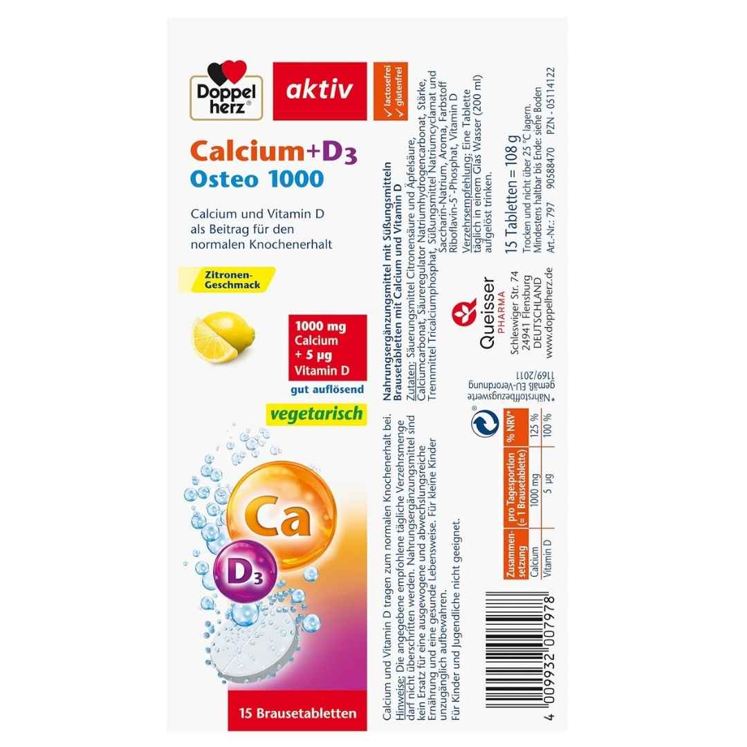 Vitamins packaging with calcium and vitamin D3 on a white background