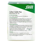 A white and green Salus herbal tea box with German text, photographed on a clean white background.