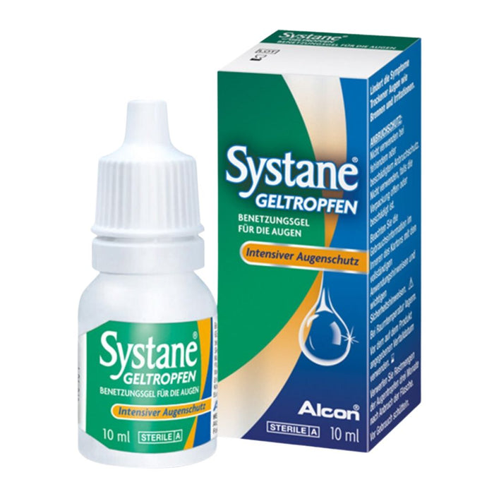 For wetting the eyes. Don't let them stop you - with Systane® GEL DROPS! INTENSIVE MOISTURIZATION Help with very dry eyes Systane® GEL DROPS moisturize intensively and lead to noticeable relief from moderate to severe symptoms of dry eyes.
