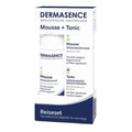 Dermasence travel set packaging with mousse and tonic on a white background