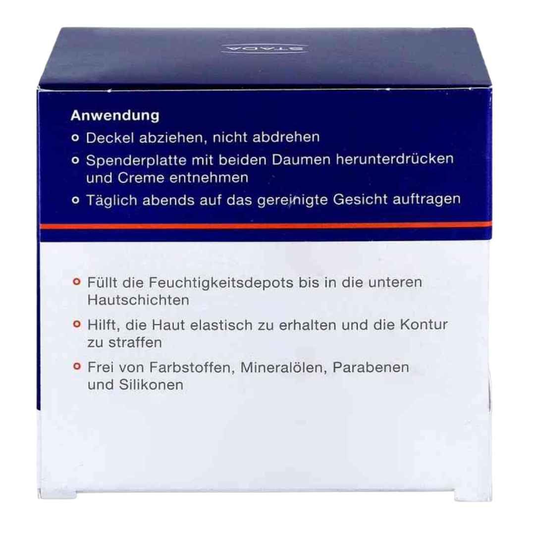 Cosmetic packaging with German text on a white background