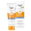 Eucerin Sensitive Protect Face Sun Cream SPF 50+ offers powerful UVA/UVB protection with Advanced Spectral Technology. Its light texture and unnoticeable scent make it ideal for everyday use. Licochalcone A helps to combat oxidative damage from UV rays and high-energy visible light, while glycyrrhetinic acid helps to repair skin cells. Perfect for those with dry or sensitive skin.