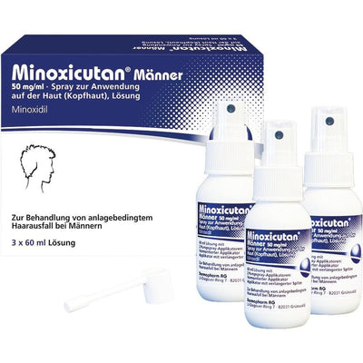 Minoxicutan Men 50mg/ml Spray for Thinning Hair 3x60 ml