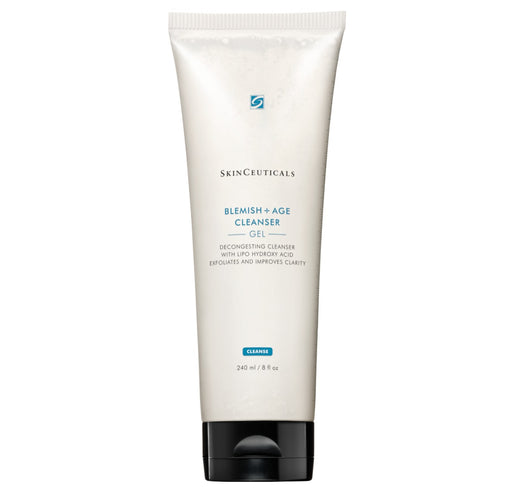 SkinCeuticals Blemish + Age Cleanser is designed for aging, breakout-prone skin, Blemish + Age Cleansing Gel combines powerful cleansers with glycolic acid and two forms of salicylic acid to clear pores, smooth imperfections and brighten skin.