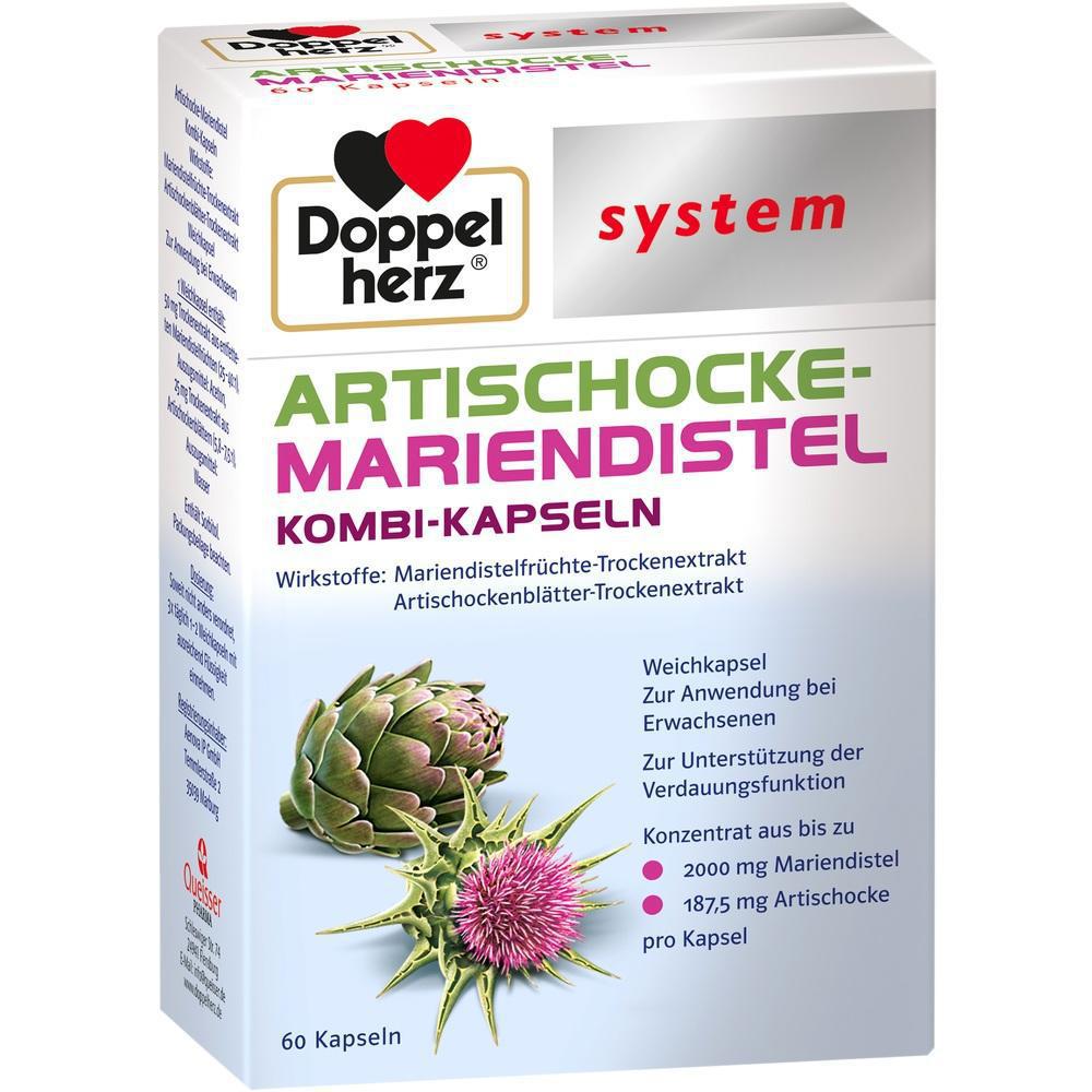 Doppelherz's Artichoke-Saint Mary's Thistle Combined Capsules contain high-quality extracts of artichoke leaves and milk thistles. Each capsule contains a concentrate of up to 2000 mg of milk thistle and 187.5 mg of artichoke. VicNic.com