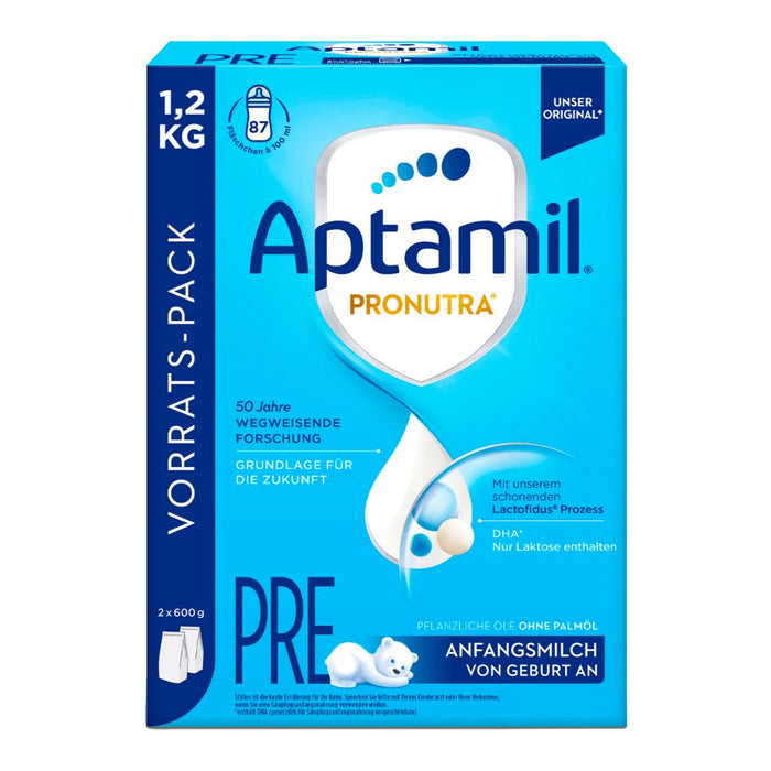 Aptamil Pronutra PRE Baby Formula First Infant Milk 2 x 600 g