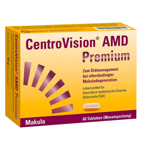 CentroVision AMD Premium is a diet management in age-related macular degeneration. Food for special medical purposes (balanced diet).