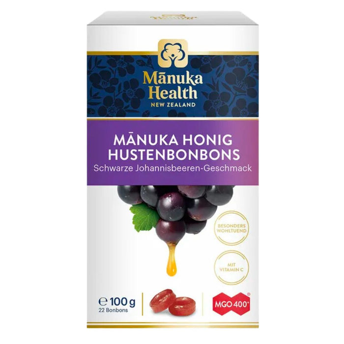 Manuka Honey Lozenges combine the valuable properties of active New Zealand Manuka Honey MGO™ 400+ with blackcurrant flavor! A benefactor at any time of the year - especially when it "scratches your throat"!