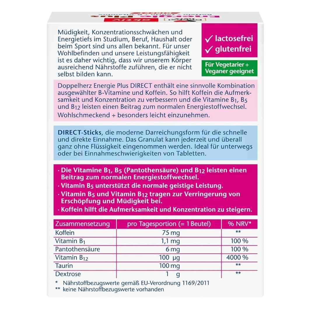 Vitamins packaging with text and nutritional information on a white background