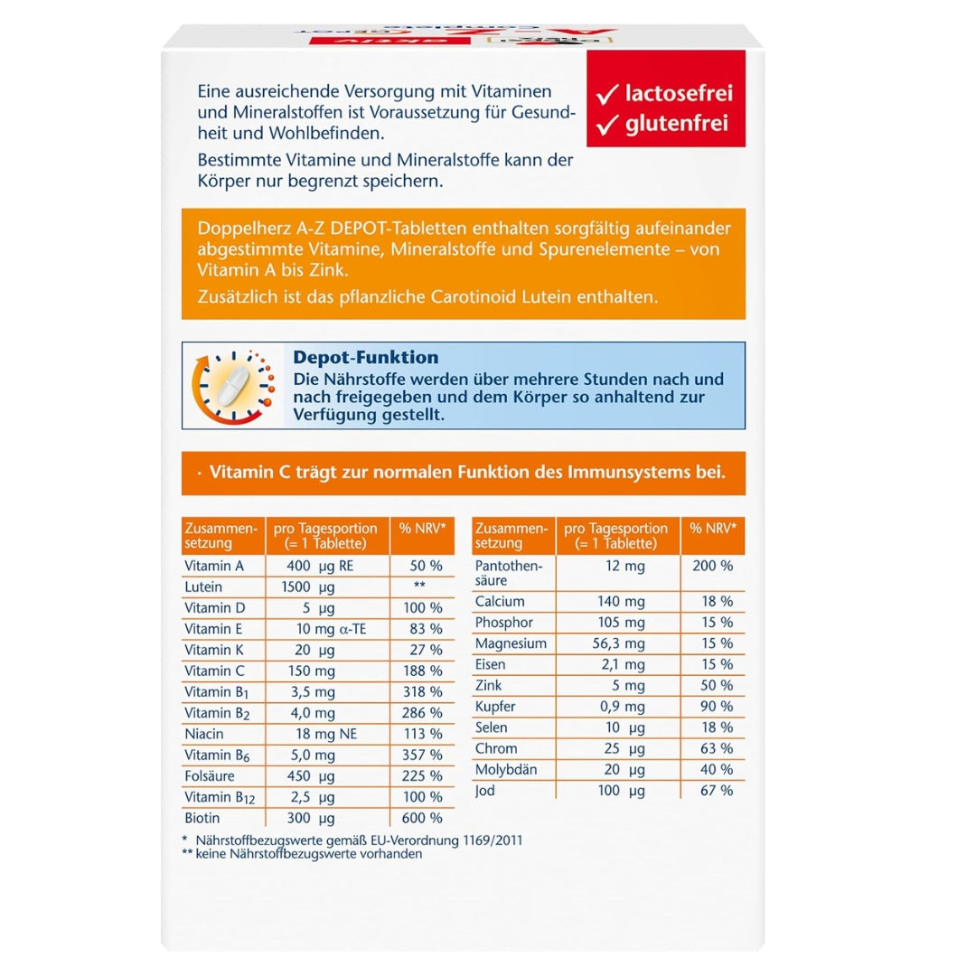 <tc>Doppelherz</tc> فيتامينات إيه زد ديبوت &  معادن 120 قطعة