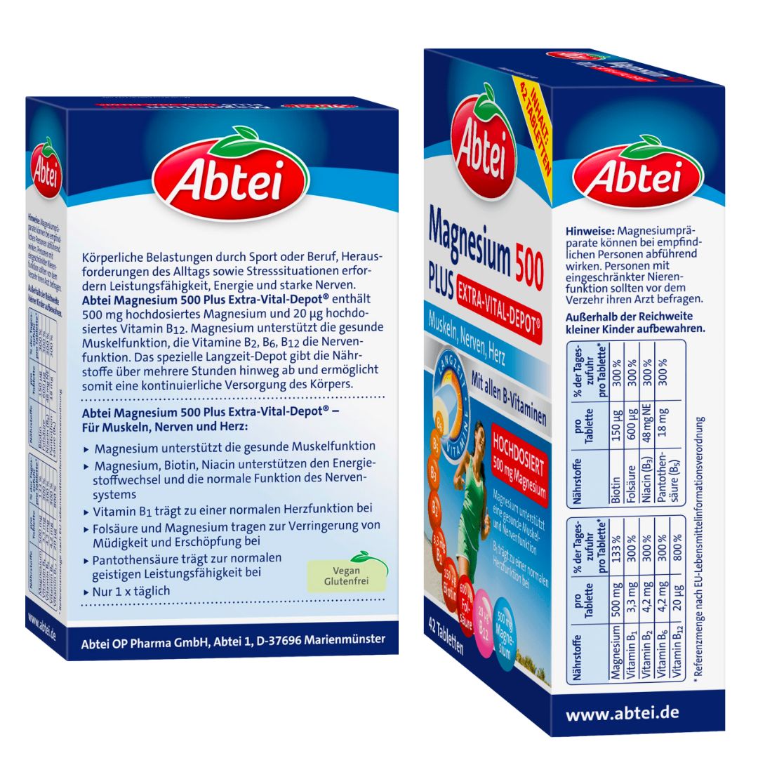 Abtei Magnesio 500 Plus Vital Depot 42 Tab