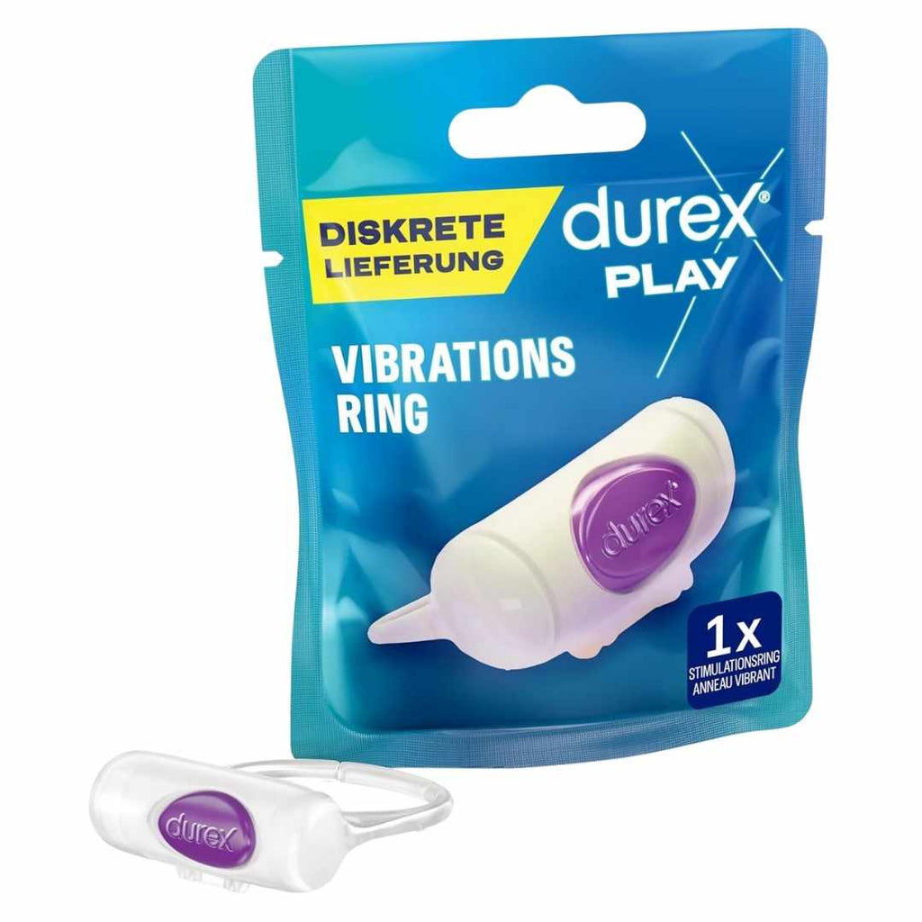 Durex Play vibrations ring packaging with product on a white background