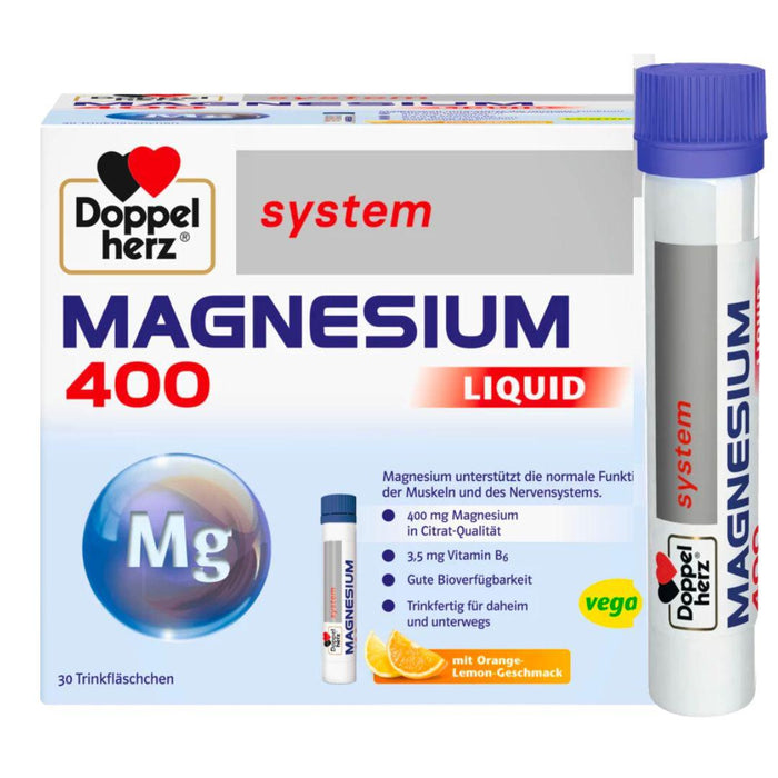 Doppelherz Magnesium 400 Liquid 30 drinking bottles