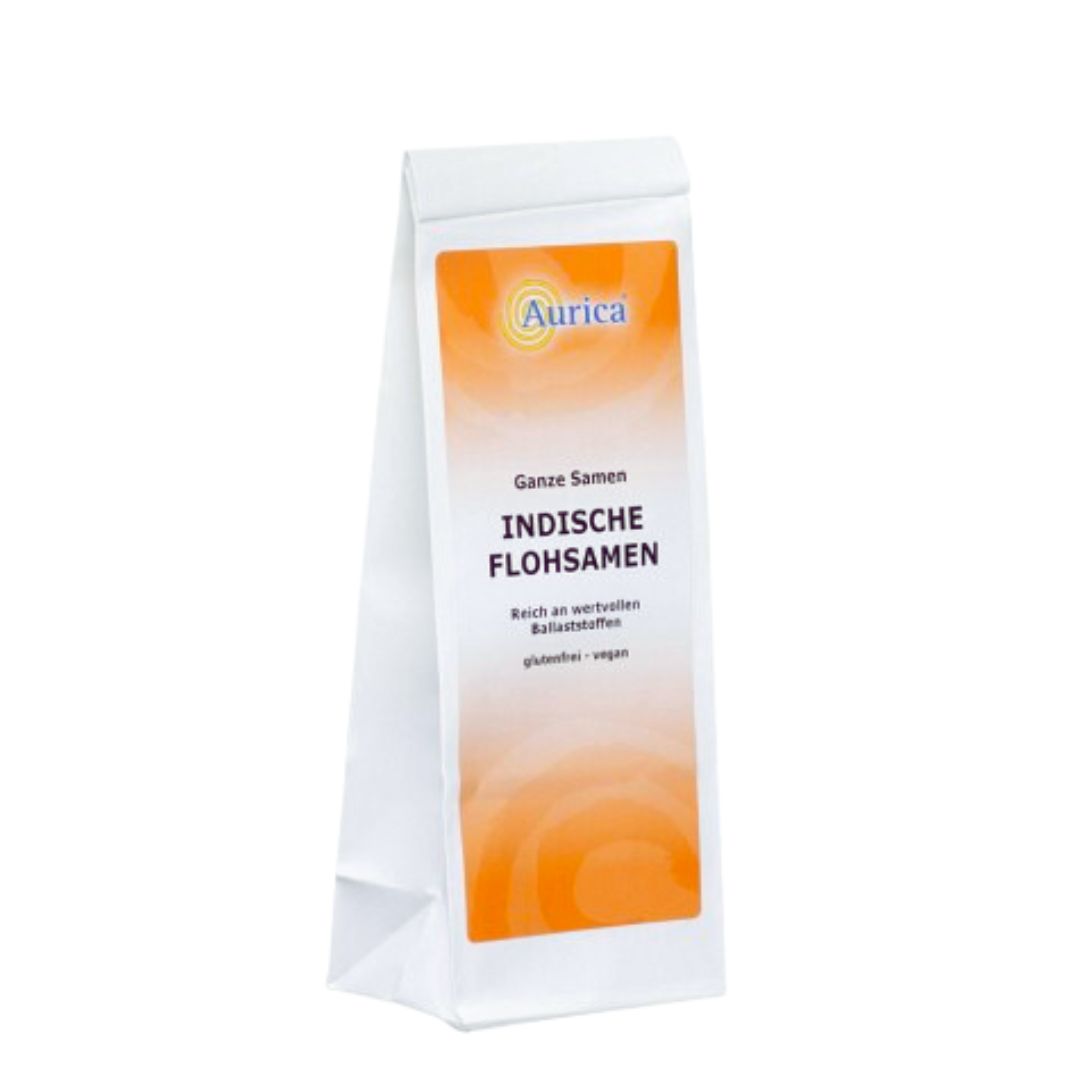 Aurica Indian Psyllium Husks are purely herbal product for use in the case of constipation, or diarrhea. The whole, light reddish, yellow-beige grains of the plantain plant "Plantago Ovata" are characterized by a high content of water-soluble fiber. They regulate the stool without causing you to get used to it.